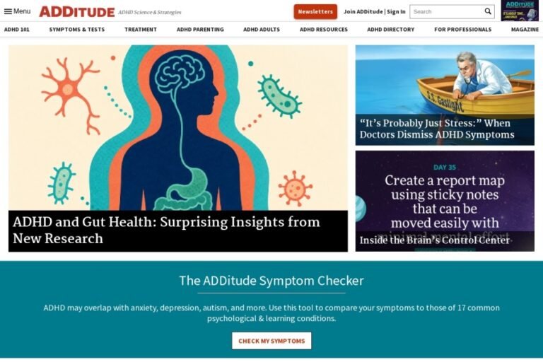 ADDitude homepage