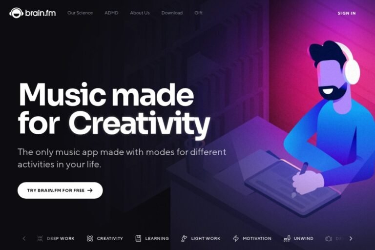 Brain.fm homepage