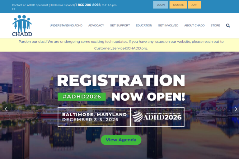 CHADD website