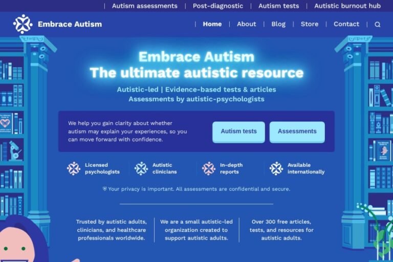 Embrace Autism homepage
