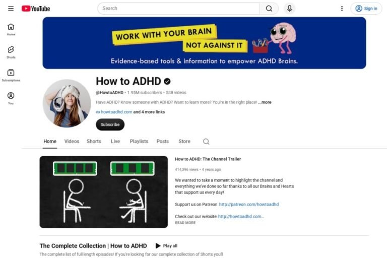 How to ADHD website